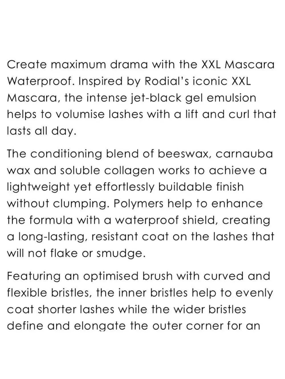 Rodial XXL Waterproof Mascara | BLACK | NEW | XXL Mascara Waterproof